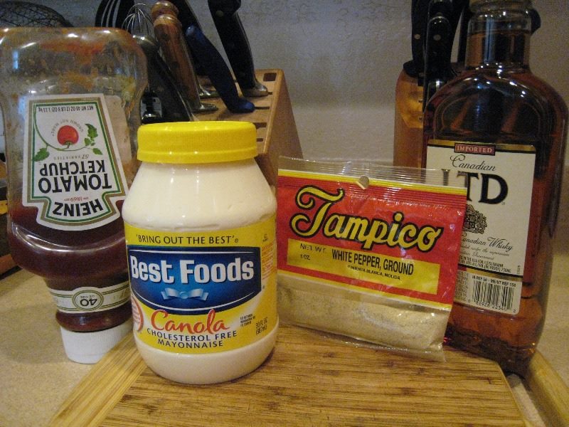 Ingredients for whisky sauce